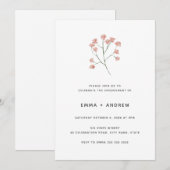 Mooie Blos Roze Kersenbloesem Betrokkenheid Kaart (Voorkant / Achterkant)