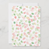 Mooie Blos Roze Mint Bloemblaadjes Bruiloft Kaart (Achterkant)