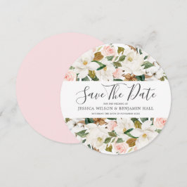 Mooie Blos & Witte Waterverf Bloemen Bruiloft Save The Date
