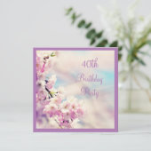 Mooie Blossom 40e verjaardag Kaart (Staand voorkant)