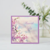 Mooie Blossom Memorial Party Kaart (Staand voorkant)