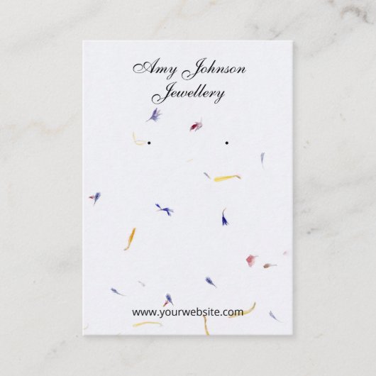 Mooie Blossom Paper Oorbellen Display Kaarten Visitekaartje (Voorkant)