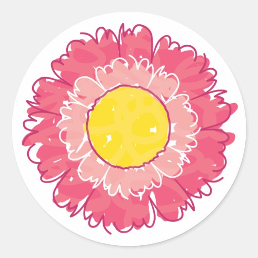 Mooie Blossom Sticker - Roze (Voorkant)
