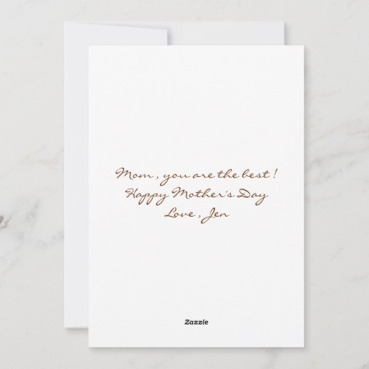 Mooie Blozende Aquarel Zonnebloem Moederdag Feestdagenkaart (Achterkant)