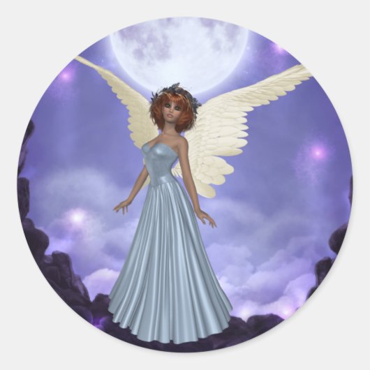 Mooie Blue Angel Stickers (Voorkant)