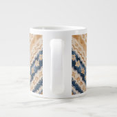 Mooie Blue Beige Batik Garden Specialty Mok (Achterkant)
