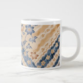 Mooie Blue Beige Batik Garden Specialty Mok (Rechts)