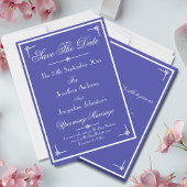 Mooie Blue Boho Luxe Classic Chic Wedding Save The Date