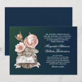 Mooie Blue bruiloft uitnodigingen (Voorkant / Achterkant)