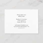 Mooie Blue City Skyline Verander van adres Visitekaartje (Achterkant)