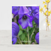 Mooie Blue Delphiniums Sympathiekaart Kaart (Gele Bloem)
