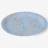 Mooie Blue en Pink Rose faux folie Papieren Bordje (Gekanteld)