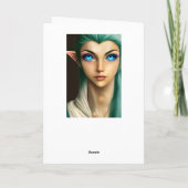 Mooie Blue Eyed Fairy Verjaardag Kaart (Achterkant)