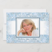 Mooie Blue Floral Sympathie Hartelijk dank Kaart (Voorkant)