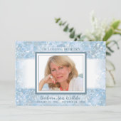 Mooie Blue Floral Sympathie Hartelijk dank Kaart (Staand voorkant)