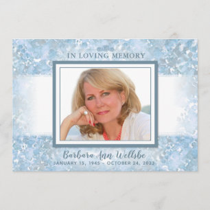 Mooie Blue Floral Sympathie Hartelijk dank Kaart