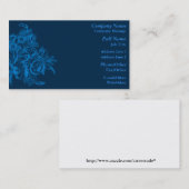 Mooie Blue Flower visitekaartje sjabloon (Voorkant / Achterkant)