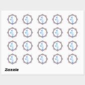 ‘Mooie Blue Flowers Sticker (Vel)