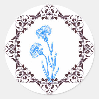 ‘Mooie Blue Flowers Sticker