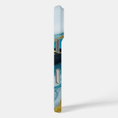 Mooie Blue Gold Swirl iPhone 16 Pro Hoesje (Achterkant / Rechts)