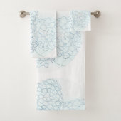 Mooie Blue Hydrangea Towel Set Bad Handdoek (Insitu)