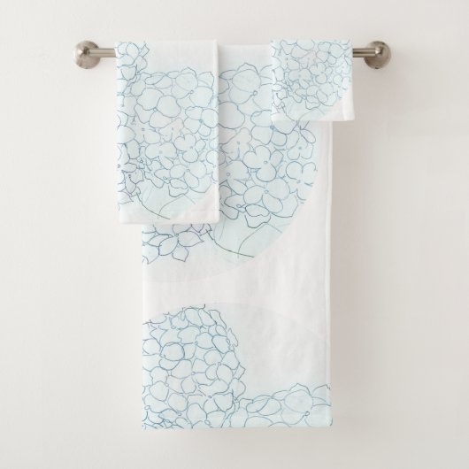 Mooie Blue Hydrangea Towel Set Bad Handdoek (Insitu)