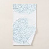 Mooie Blue Hydrangea Towel Set Bad Handdoek (Handdoek)