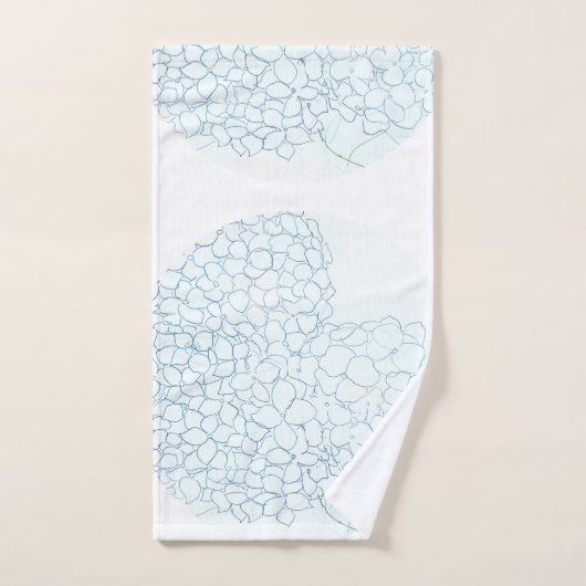 Mooie Blue Hydrangea Towel Set Bad Handdoek (Handdoek)