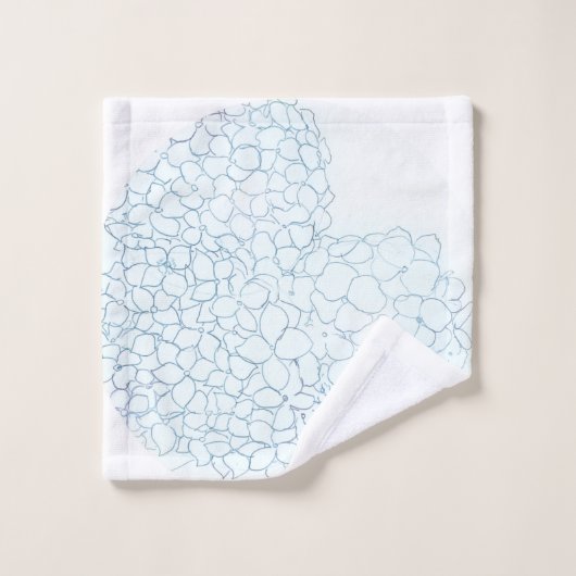Mooie Blue Hydrangea Towel Set Bad Handdoek (Wasdoekje)