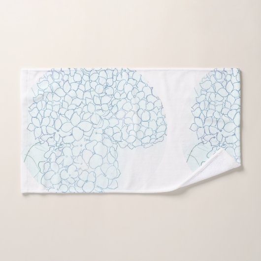 Mooie Blue Hydrangea Towel Set Bad Handdoek (Handdoek)