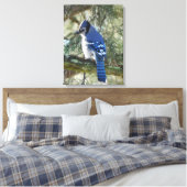 Mooie Blue Jay Canvas Afdruk (Insitu (Slaapkamer))