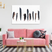 Mooie Blue Jay Feathers Canvas Afdruk (Insitu (Woonkamer))