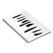 Mooie Blue Jay Feathers Notitieboek (Rechterzijde)