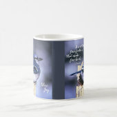 Mooie Blue Jay Fine Feathers Quote Koffiemok (Center)