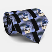 Mooie Blue Jay Stropdas (Opgerold)