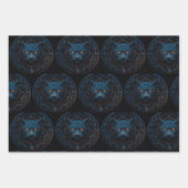 Mooie Blue Panther bij nacht gele ogen Inpakpapier Vel (Voorkant 3)