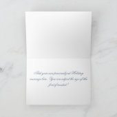 Mooie Blue Santa Blank Holiday Kaart Aanpassen (Binnen)