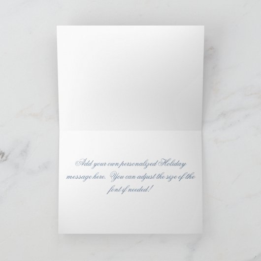 Mooie Blue Santa Blank Holiday Kaart Aanpassen (Binnen)