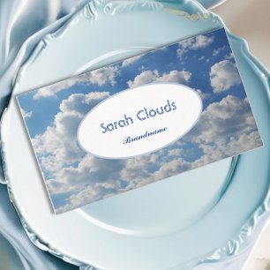 Mooie Blue Sky Clouds Trendy Elegant Spiritueel Visitekaartje