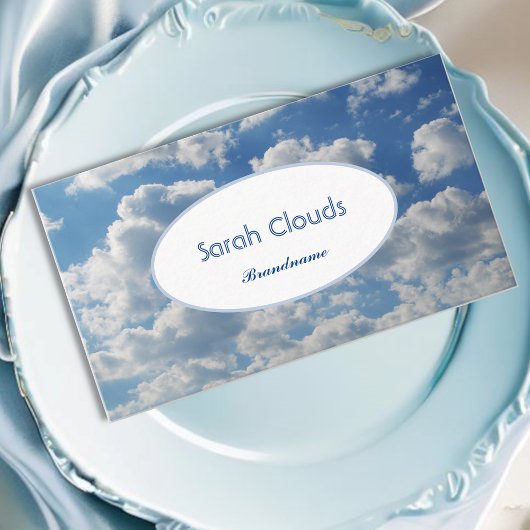 Mooie Blue Sky Clouds Trendy Elegant Spiritueel Visitekaartje