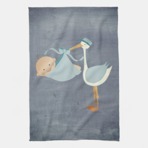 Mooie Blue Stork Baby shower Party Decor Theedoek