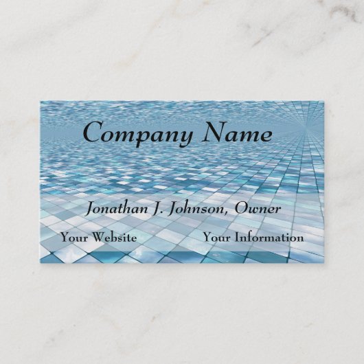 Mooie Blue Tiles Mosaic Pattern-Visitekaartjes Visitekaartje (Voorkant)