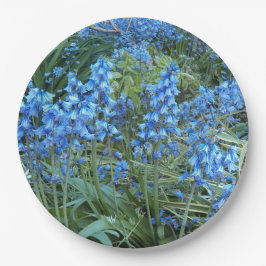 Mooie Bluebell Garden Floral Papieren Bordje