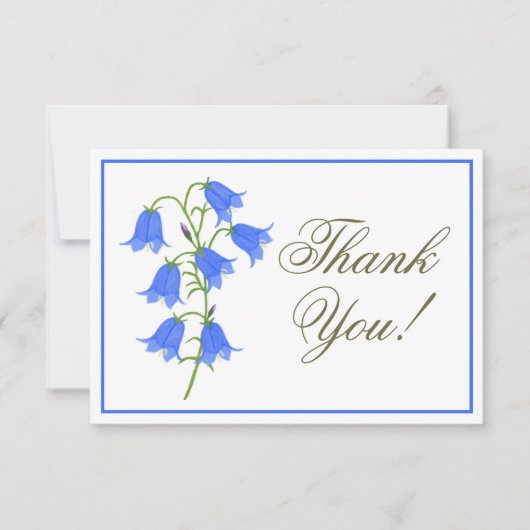 Mooie Bluebells Huwelijk Bedankkaart (Voorkant)