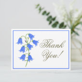 Mooie Bluebells Huwelijk Bedankkaart (Staand voorkant)