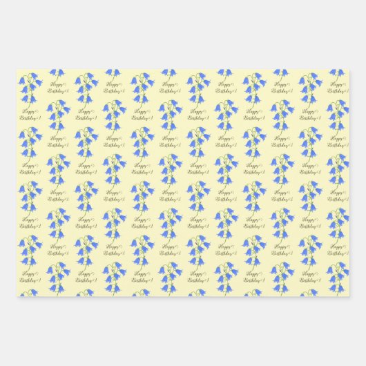 Mooie Bluebells Inpakpapier Vel (Voorkant 2)