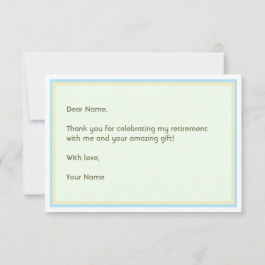 Mooie Bluebells pensioen dank u kaart (Achterkant)