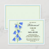 Mooie Bluebells Retirement Invitation Kaart (Voorkant / Achterkant)