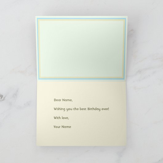 Mooie Bluebells Verjaardagskaart met Vouw Kaart (Binnen)