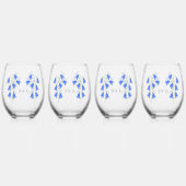 Mooie Bluebells Wijnglas Zonder Voet (Voorkant)